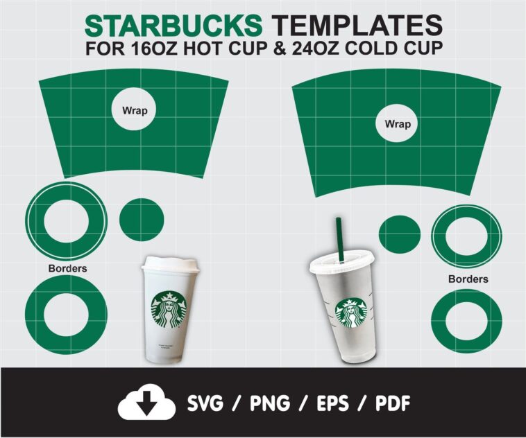 What size is the Starbucks logo on a tumbler?