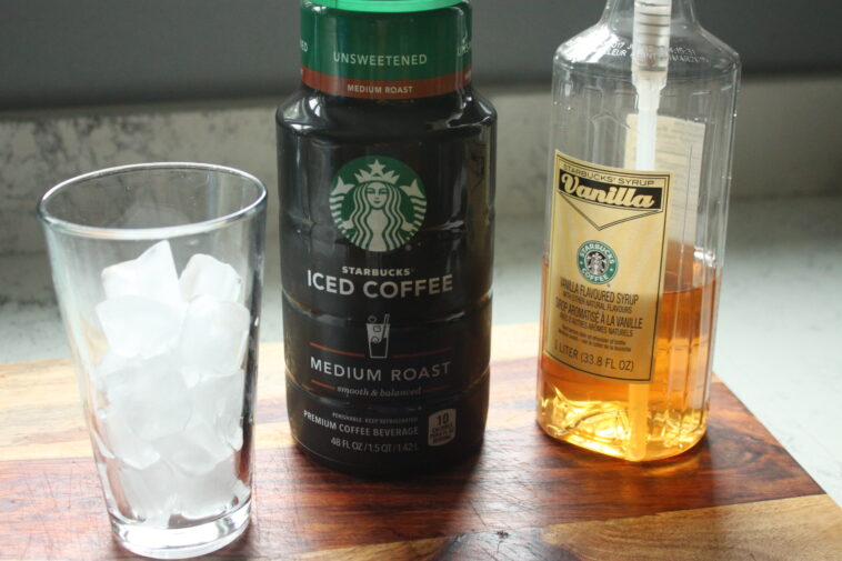 What syrup does Starbucks use in iced coffee?