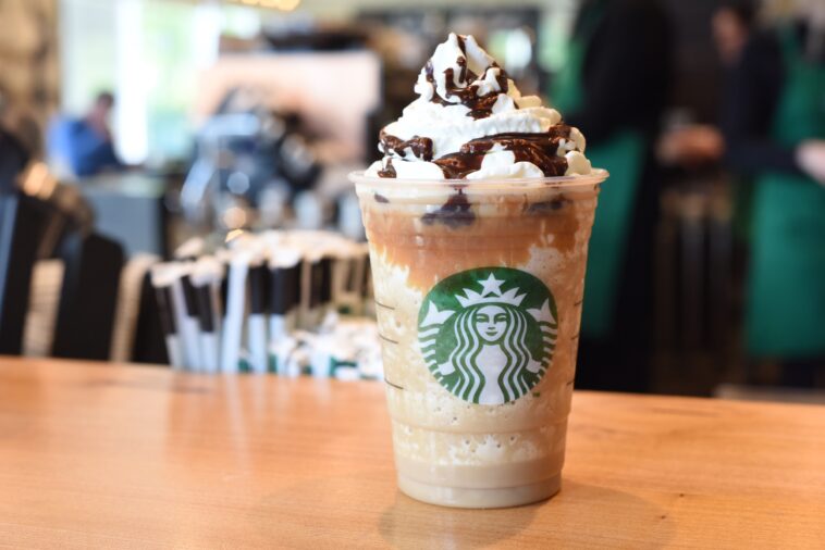 What's in a frappe from Starbucks?