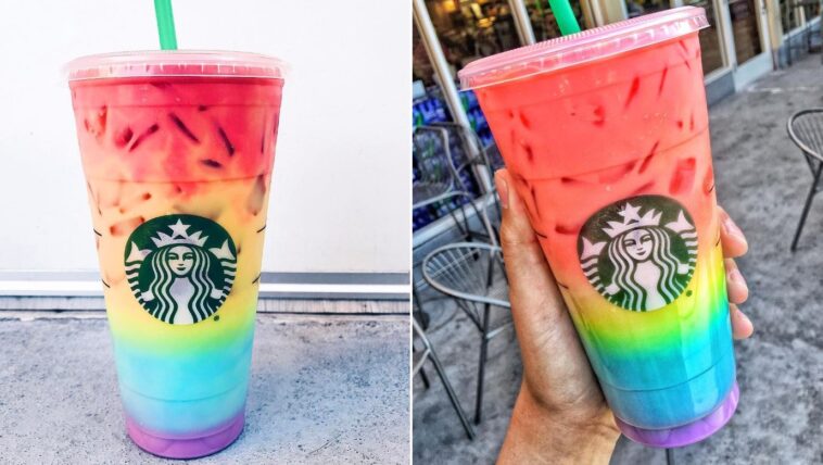 What's in the cotton candy refresher at Starbucks?