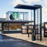 When did Starbucks introduce drive-thru?