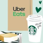 When did Starbucks start using Uber Eats?