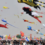 Which country has flat kites?