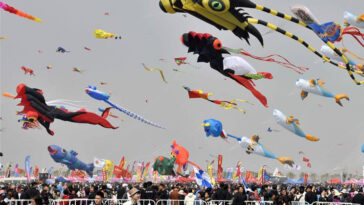 Which country has flat kites?