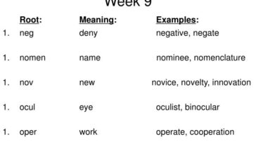 Which is the best example of etymology?