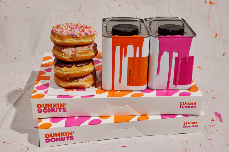 Why are Dunkin Donuts colors pink and orange?