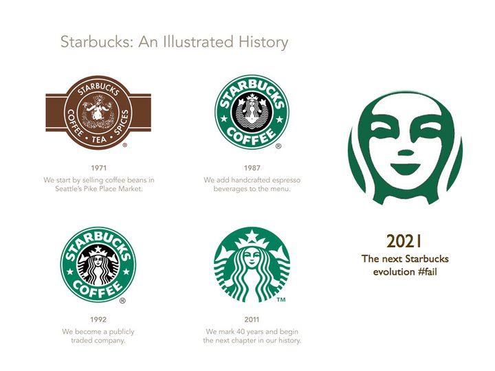 Why did Starbucks change their logo in 2011?