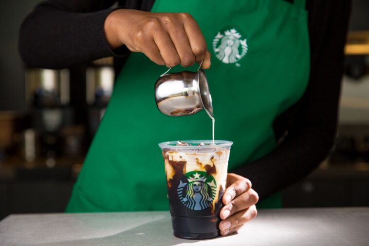 Why does Starbucks cold brew black coffee have calories?