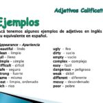 ¿Cuáles son los adjetivos ejemplos?