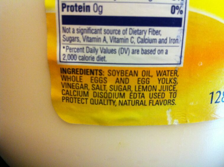 Are there preservatives in mayonnaise?