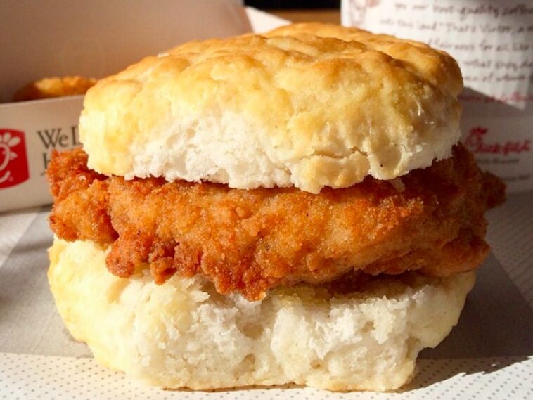 Does Chick-fil-A sell the chicken biscuit all day?