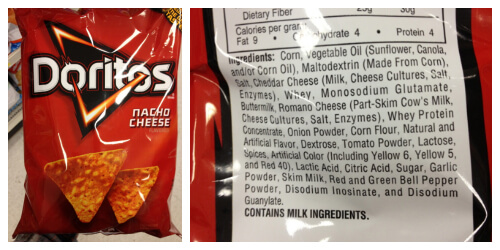 Does Doritos have red dye?