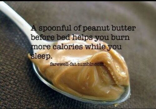 Does a spoonful of peanut butter before bed?