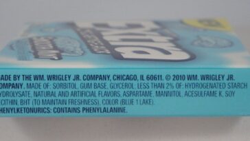 Does chewing gum contain phenylalanine?