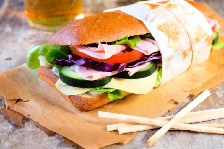 How big is a large sandwich at Charleys?