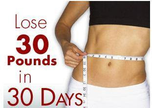 How can I lose 30 pounds in 30 days at home?