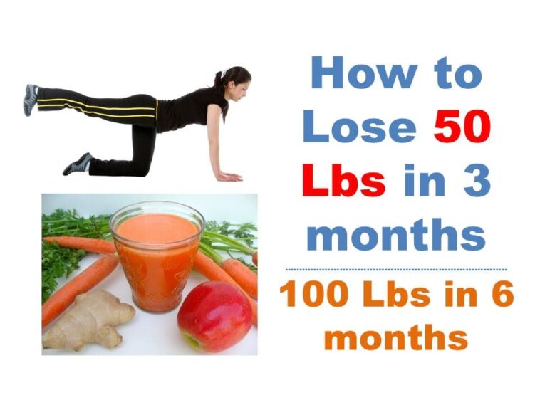 How can I lose 50 lbs in 3 months?