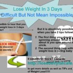 How can I lose weight in 3 days?