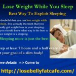 How can I lose weight while sleeping?