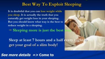 How can I lose weight while sleeping?