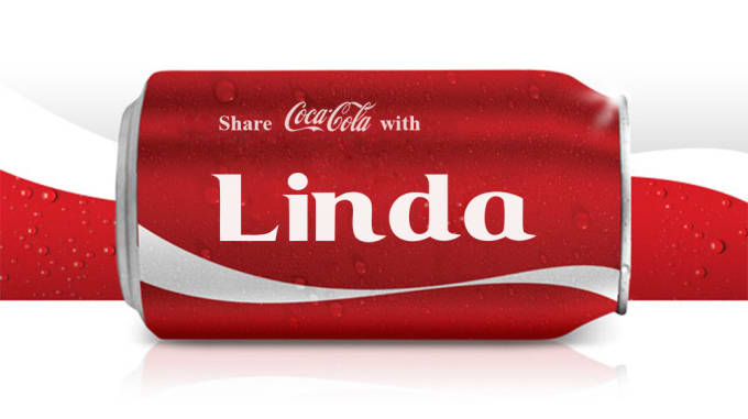 How can I write my name on a Coke can?