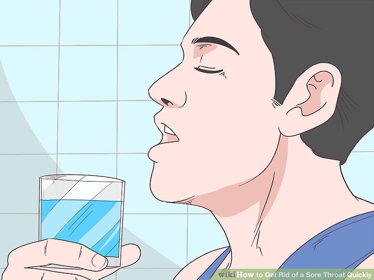 How do I get rid of a sore throat quickly?