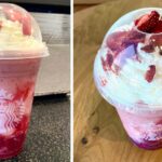 How do I order a strawberry cheesecake Frappuccino from Starbucks?