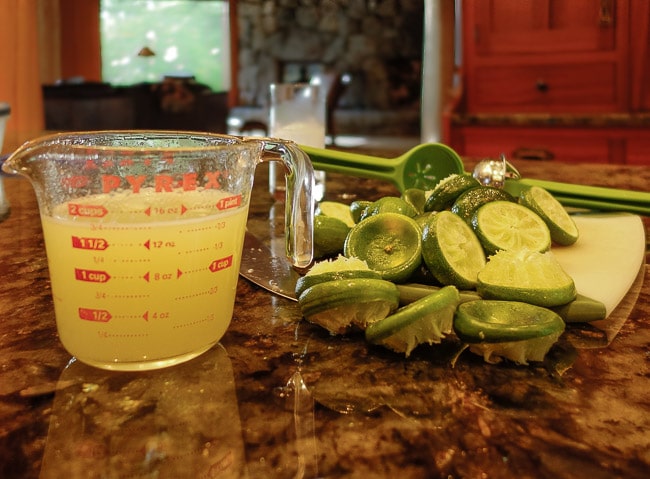 How do you cut lime for squeezing?