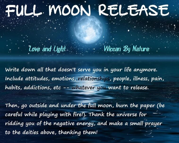 How do you do a full moon release ritual?