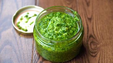 How do you enhance pesto sauce?