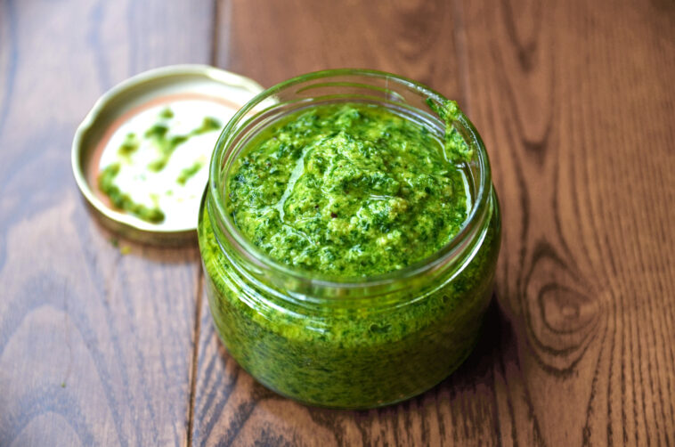 How do you enhance pesto sauce?