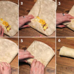 How do you fold a tortilla for a burrito?