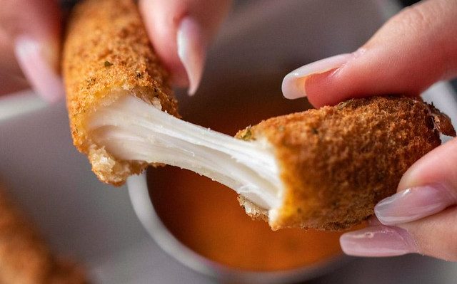 How do you fry mozzarella sticks without exploding?