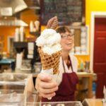 How do you garnish ice cream?