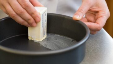 How do you grease a pan?