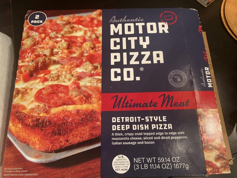 How does Costco cook Detroit pizza?