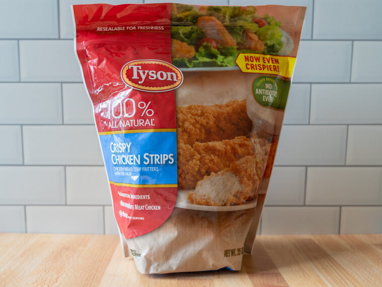 How long do you air fry Tyson chicken strips?