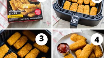 How long should I put mozzarella sticks in an air fryer?