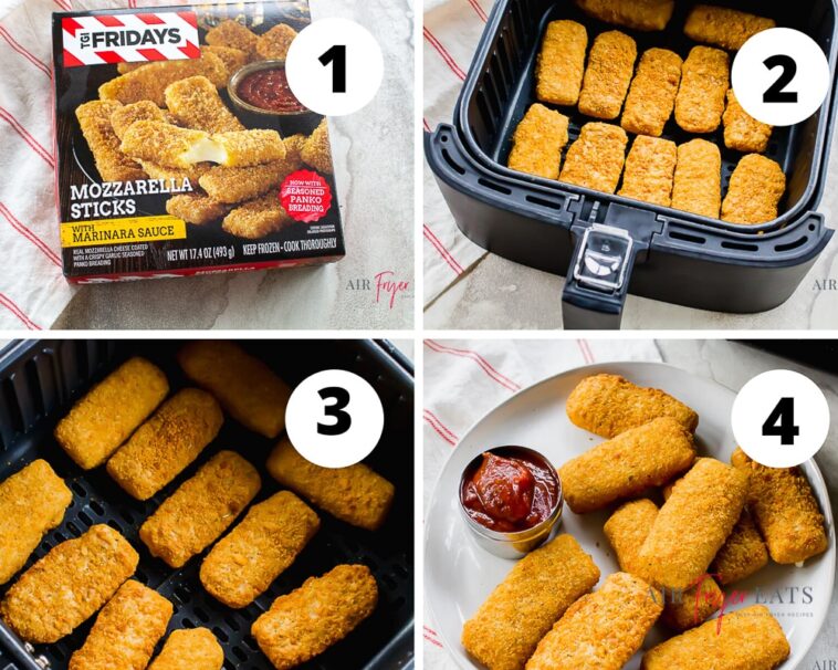 How long should I put mozzarella sticks in an air fryer?