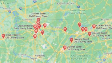 How many Cracker Barrels are in the United States?