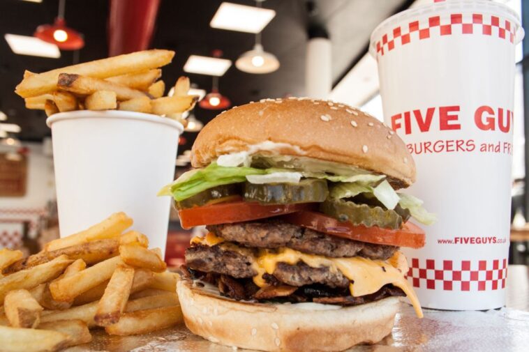 How many burgers are in a Five Guys burger?