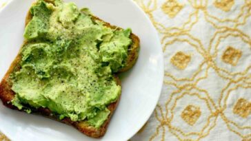 How many calories are in 2 pieces of toast with avocado?