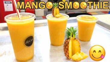 How many calories are in a Costco mango smoothie?