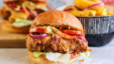 How many calories are in a crispy Chicken Burger?