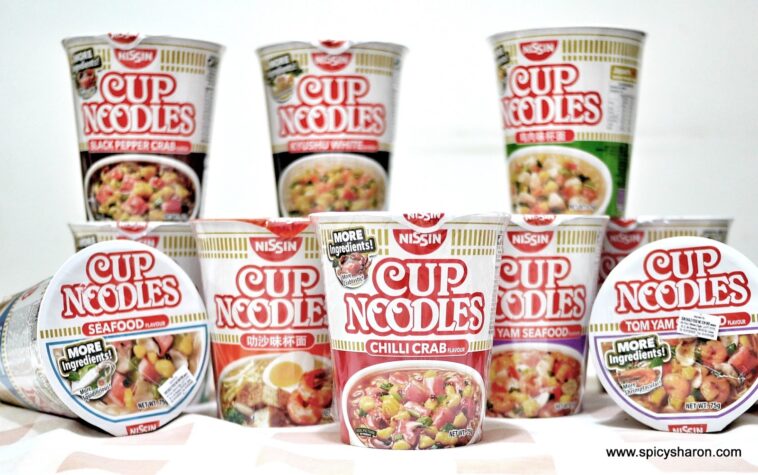 How many calories are in a cup of Nissin noodles?