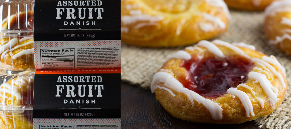 How many calories are in a custard danish from Costco?