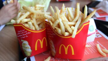 How many calories are in a large fry from KFC?