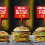 How many calories are in a medium Big Mac meal?