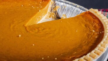 How many calories are in a slice of homemade chicken pot pie?