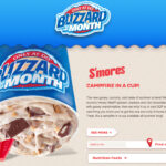 How many calories are in a small DQ snickers blizzard?